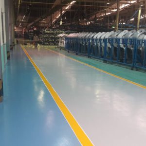 thi công đường line sơn epoxy kẻ vạch